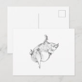 Pigs Can Fly Postcard Briefkaart (Voorkant / Achterkant)