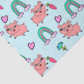 Pigs en Rainbows Pattern Tissuepapier (Detail)