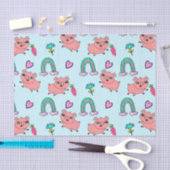 Pigs en Rainbows Pattern Tissuepapier (Craft)