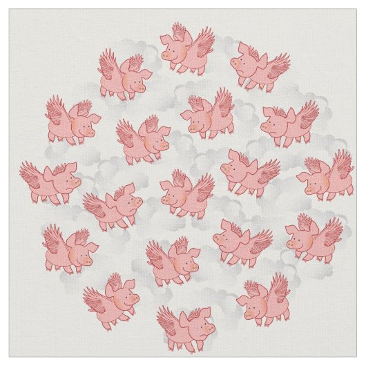 PIGS FLY aanpasbare fabric Stof (Close Up)