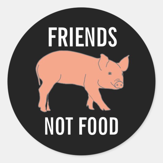 PIGS FRIENDS NOT FOOD STICKERS (Voorkant)