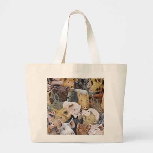Pigs Galore Grote Tote Bag (Voorkant)