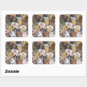Pigs Galore Vierkante Sticker (Vel)