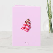 Pigs In Blankets A Cute Piglet Wrapped In A Throw Kaart (Achterkant)