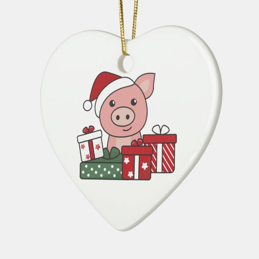 Pigs keramische orn keramisch ornament (Links)