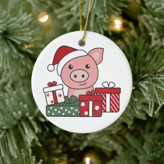 Pigs keramische orn keramisch ornament (Boom)