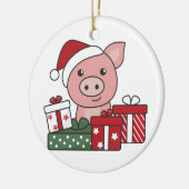 Pigs keramische orn keramisch ornament (Links)