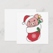 Pigs-kerstwinter winterdieren Varkensholiday Feestdagenkaart (Voorkant / Achterkant)