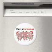 Pigs met kersttaarten magneet (Insitu (Vaatwasser))