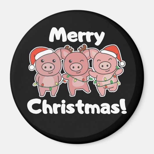Pigs met kersttaarten magneet (Voorkant)