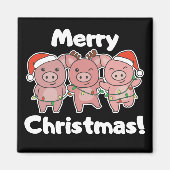 Pigs met kersttaarten magneet (Voorkant)