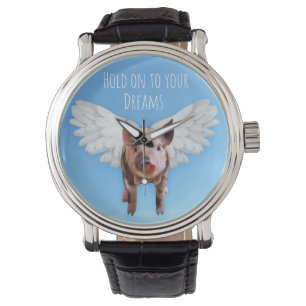 Pigs Might Funny Quirky Horloge