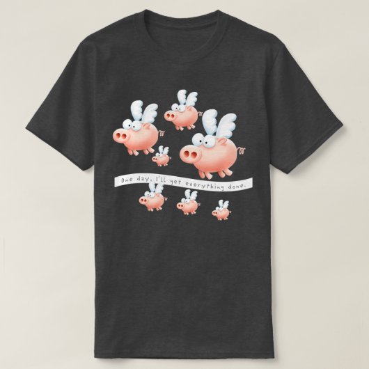 Pigs might t-shirt (Design voorkant)
