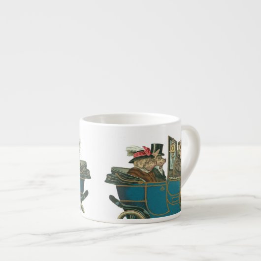 Pigs Night Out - Funny Expresso Mok (Voorkant rechts)