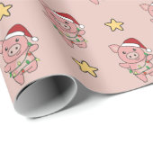 Pigs-parelpapier voor kerstwinterdieren cadeaupapier (Rol Hoek)