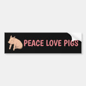 PIGS PIG LOVE BUMPERSTICKERS (Voorkant)