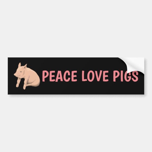 PIGS PIG LOVE BUMPERSTICKERS (Voorkant)