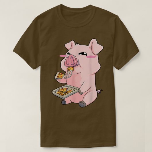 Pigs Pizza Anime Kawaii Cute Gift 12952818 T-shirt (Design voorkant)