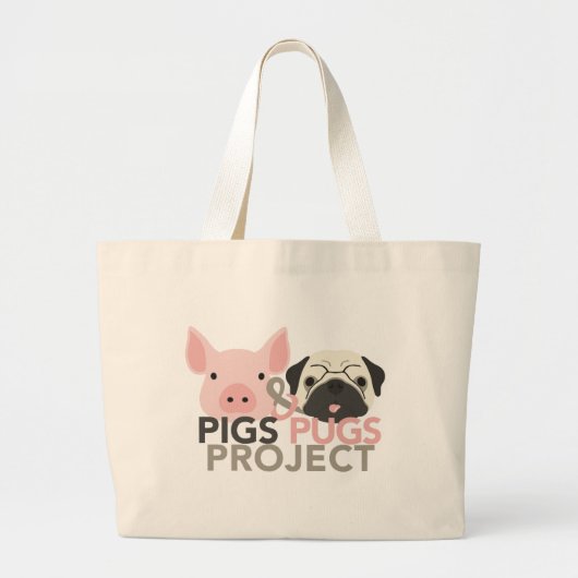 Pigs & Pugs Project Canvas tas (Voorkant)