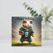 Pigskin Prodigy: De Cavia Quarterback, Kaart (Staand voorkant)