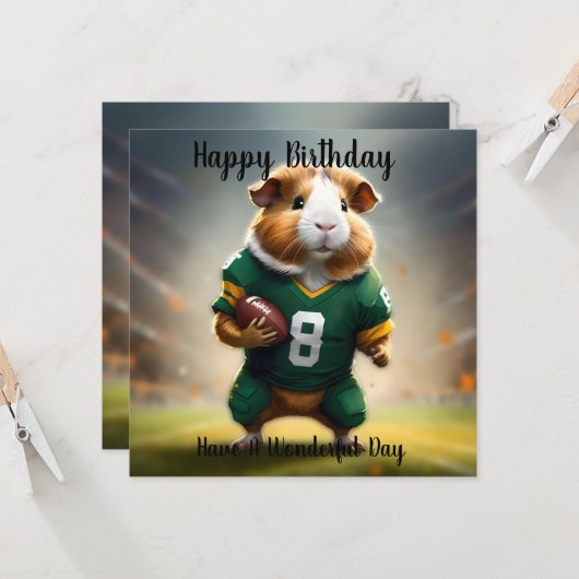 Pigskin Prodigy: de Quarterback van het cavia, Kaart (Voorkant / Achterkant in situ)