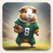 Pigskin Prodigy: de Quarterback van het cavia, Kartonnen Onderzetters (Voorkant)