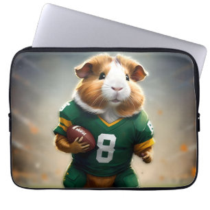 Pigskin Prodigy: de Quarterback van het cavia Laptop Sleeve