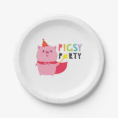 Pigsy Party Papier borden Papieren Bordje (Voorkant)