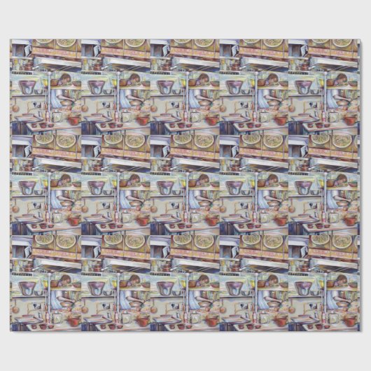 Pigtail Soup, Singapore Cadeaupapier (Vlak)