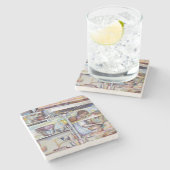 Pigtail Soup, Singapore Stenen Onderzetter (Zijkant)