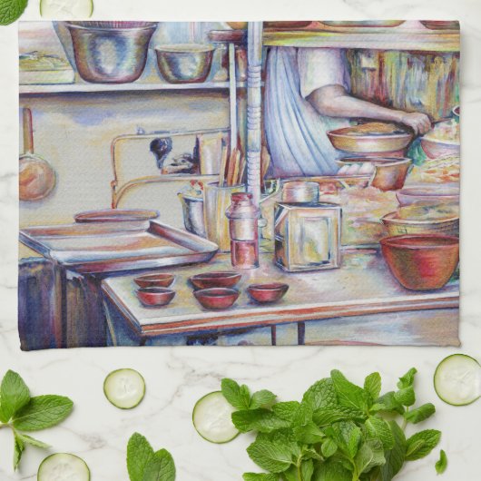 Pigtail Soup, Singapore Theedoek (Gevouwen)