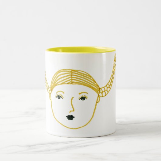 Pigtails Tweekleurige Koffiemok (Center)