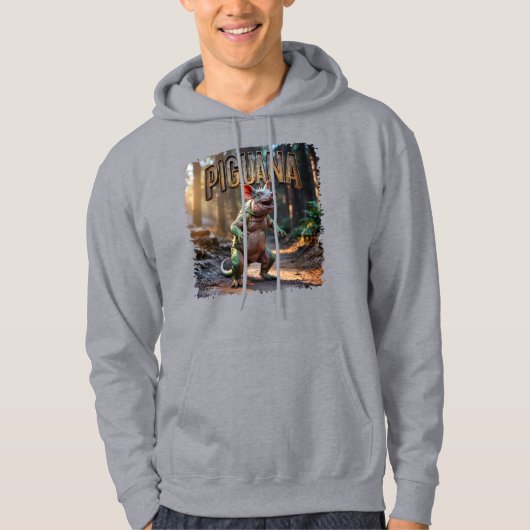 Piguana fotografisch combo-wezen grappig hoodie (Voorkant)