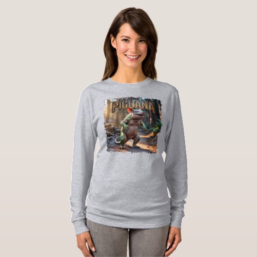 Piguana fotografisch combo-wezen grappig t-shirt (Voorkant volledig)