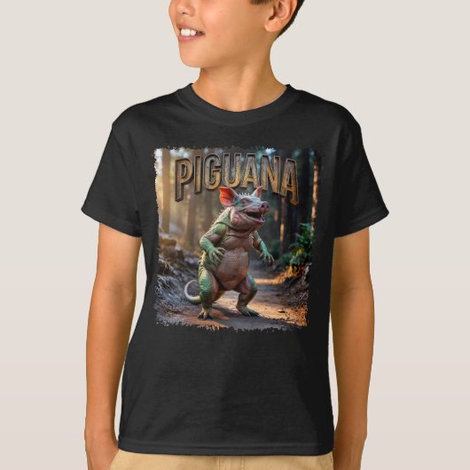 Piguana fotografisch combo-wezen grappig t-shirt (Voorkant)