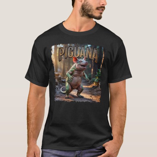 Piguana fotografisch combo-wezen grappig t-shirt (Voorkant)