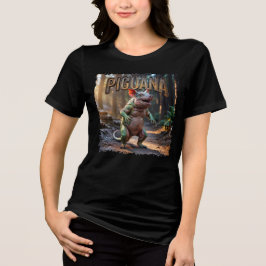 Piguana fotografisch combo-wezen grappig Tri-Blend shirt