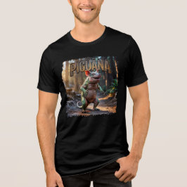 Piguana fotografisch combo-wezen grappig Tri-Blend shirt