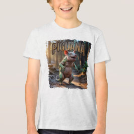 Piguana Fotografisch – Varken Leguaan Eng Dier Tri-Blend Shirt