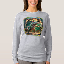 Piguana Illustration Combo Creature Grappig T-shirt