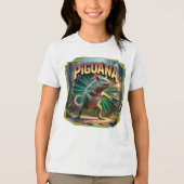 Piguana Illustration Combo Creature Grappig Tri-Blend Shirt (Voorkant)