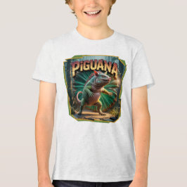 Piguana Illustration Combo Creature Grappig Tri-Blend Shirt