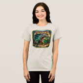 Piguana Illustration Combo Creature Grappig Tri-Blend Shirt (Voorkant volledig)