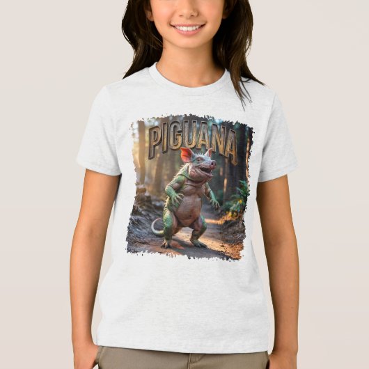 Piguana Photographic – Pig Iguana Scary Animal Tri-Blend Shirt (Voorkant)
