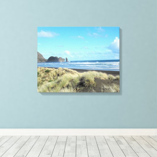Piha Beach Canvas Afdruk (Insitu (Houten vloer))