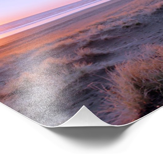 Piha Dunes Sunset NZ Foto Afdruk (Hoek)