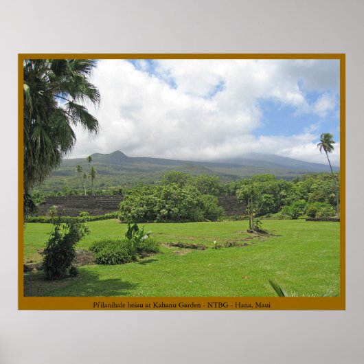 Pi'ilanihale Heiau bij de Kahanu Garden - Maui Poster (Voorkant)