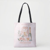 Pijamas en Prosecco vrijgezellenfeest Tote Bag (Voorkant)