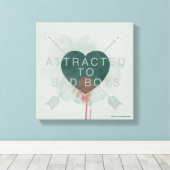 Pijl | "Aangetrokken naar slechte jongens" doorbor Canvas Afdruk (Insitu (Houten vloer))