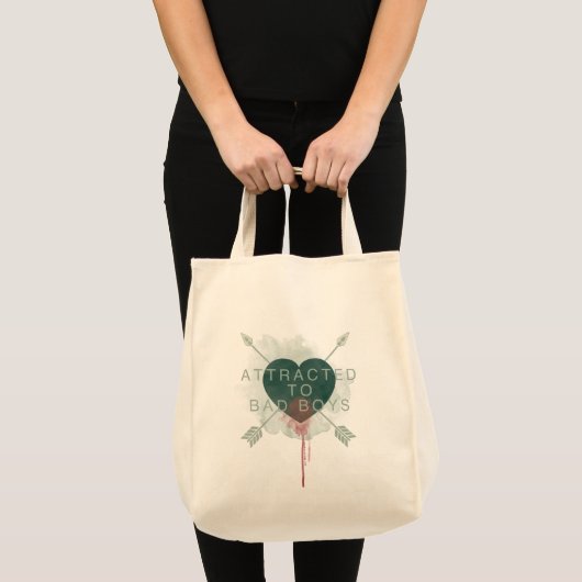 Pijl | "Aangetrokken naar slechte jongens" doorbor Tote Bag (Voorkant (product))